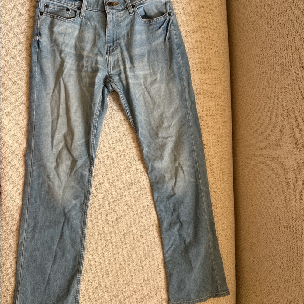 Hollister Men's Light Blue Bootcut Jeans